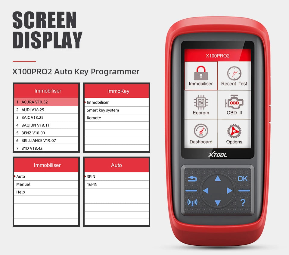XTOOL X100 Pro2 | Programador de Chaves Profissional e Scanner Automotivo OBD2 - Vortitec Loja