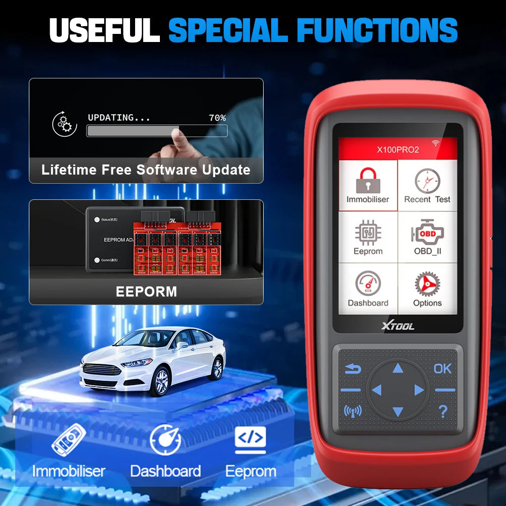 XTOOL X100 Pro2 | Programador de Chaves Profissional e Scanner Automotivo OBD2 - Vortitec Loja