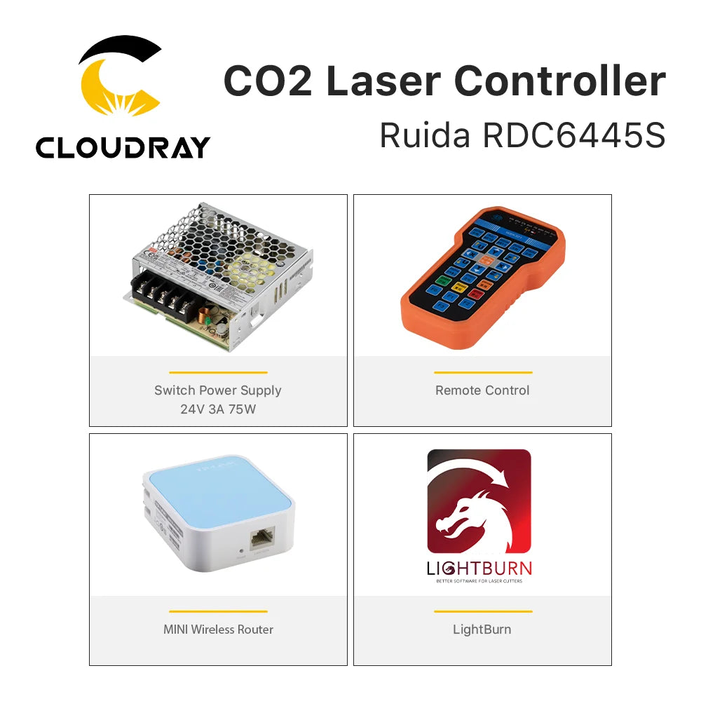 Controladora Laser CO2 Ruida RDC6445S Original Cloudray - Vortitec Loja