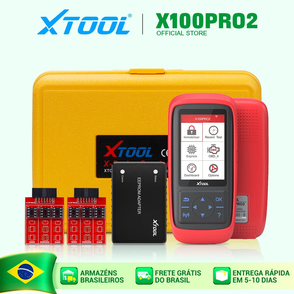 XTOOL X100 Pro2 | Programador de Chaves Profissional e Scanner Automotivo OBD2 - Vortitec Loja